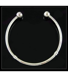 Bracelet rigide plaqué argent