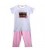 Pyjama grand galop haut rose ,bas rose soutenu