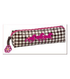 trousse amis des chevaux rose