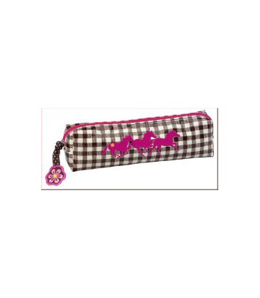 trousse amis des chevaux rose